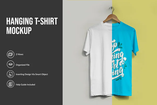 Download Hanging T-shirt Mockup Template Free - Kufonts.com